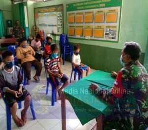 Bakti TNI, Makoramil 13 Nogosari disulap Menjadi Tempat Belajar