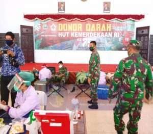 Babinsa Nogosari Ikut Andil dalam Aksi Donor Darah