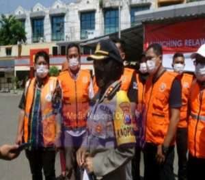 Kapolres Tanjung Perak Launching Relawan Penegak Disiplin Protokol Kesehatan