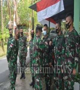 Satgas Yonif 734 Terima Kunjungan Kerja Tim Pusterad