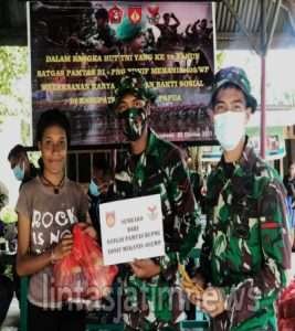 Satgas Yonmek 403 Gelar Baksos di Keerom Papua