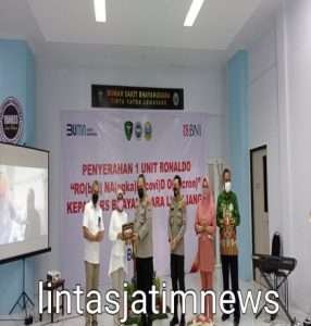 Rs Bhayangkara Lumajang Terima Bantuan Robot Penangkal Omicron dari BNI