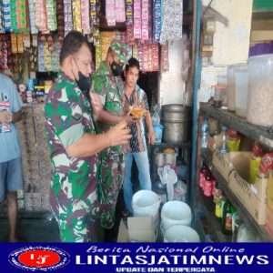 Cek ketersediaan dan Migor di pasar Blimbing,  Koramil 07 Gatak Cek ke pengecer dan konsumen