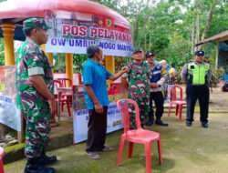 Libur Lebaran, Koramil dan Polsek Manyaran Laksanakan Pengamanan Objek Wisata