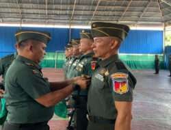 Dandim, Letkol Inf Hasroel Tamin, S.H.,M.Hub.Int. Pimpin Serah Terima Jabatan Danramil Dan Perwira Staf Kodim 1307/Poso