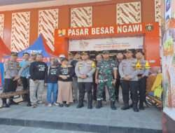 Jelang Lebaran, Dandim Ngawi Bersama Kapolres Memantau Harga Kebutuhan Bahan Pokok di Pasar Besar