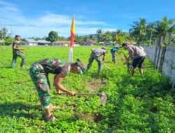 Satgas TMMD Kodim 1307/Poso dan Warga Tanam Pohon Untuk Lestarikan Lingkungan
