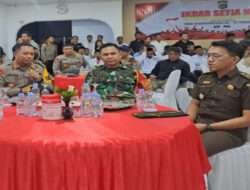 Dandim 1307/Poso, Letkol Inf Hasroel Tamin, Hadiri Kegiatan Ikrar Setia Kepada NKRI Oleh Eks Napiter Kabupaten Poso
