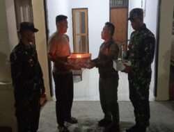 HUT Bhayangkara ke 78 tahun 2024, Dandim 1307/Poso, Letkol Inf Hasroel Tamin Beri Kejutan kepada Kapolres Touna
