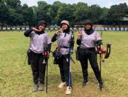Alzena Meisya Khalida, Batrisya Destrin Saryanto dan Adzka Qonita Rahmi, Raih Medali Emas Divisi Compound Beregu Putri U15 BOAC#6 Piala Presiden RI