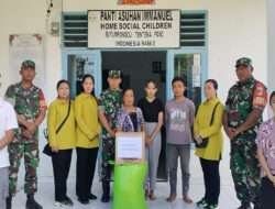 Koramil 1307-02/Pamona Puselemba Berikan Bantuan Sosial kepada Yayasan Panti Asuhan Imanuel Desa Buyumpondoli