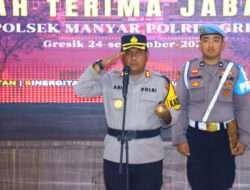 Kapolres Gresik pimpin pergantian Kasat Intelkam dan Kapolsek Manyar