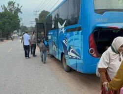 Polres Ketapang Sambut Warga Ketapang yang Ikuti Mudik Gratis Khatulistiwa