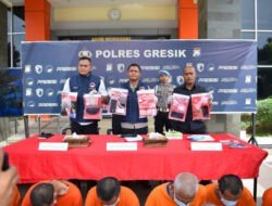 Polres Gresik Berhasil Ungkap Jaringan Narkoba, Gagalkan Peredaran 160 Paket Sabu Siap Edar