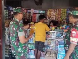 Babinsa Aktif Pantau Harga Sembako di Pasar Tradisional dan Kios di Wilayah