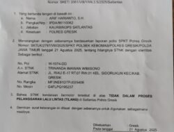 Berita Kehilangan STNK dan SIM di jalan Kartini Gresik