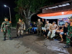 Polsek Wonorejo Gandeng TNI dan Banser, Sambangi Pos Kamling untuk Cipta Kamtibmas