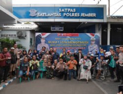 Kaum Difabel Dapat SIM Gratis dari Polres Jember di Hari Lalu Lintas Bhayangkara ke – 70