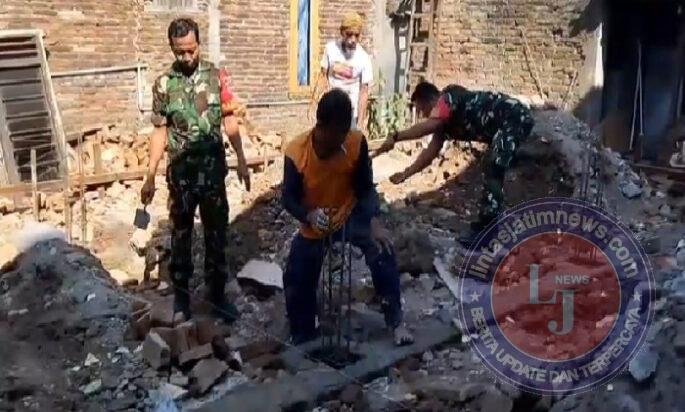 Babinsa Bantu Pembangunan Pondasi Rumah Warga, Mencerminkan Semangat gotong royong dan kebersamaan