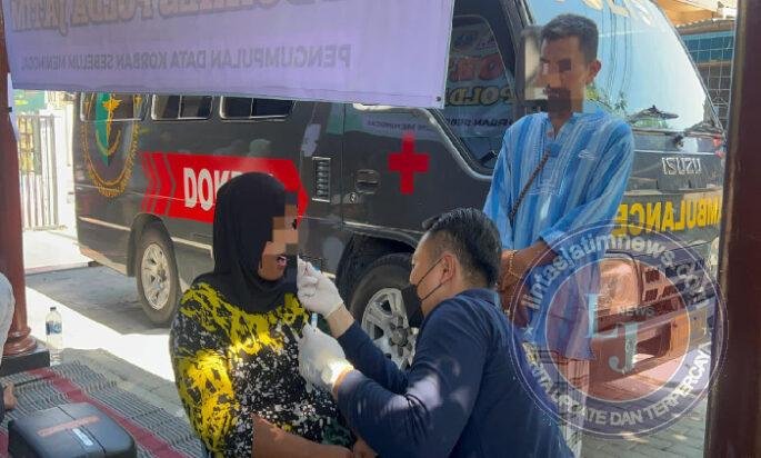 Dokkes Polda Jatim Lakukan Pengumpulan DNA Keluarga Korban di Ponpes Al Khoziny